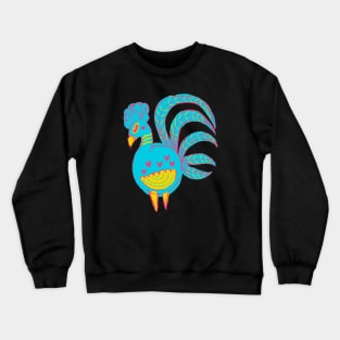 Blue Silkie Chicken Bird Crewneck Sweatshirt